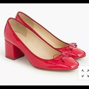 J. Crew Evie Red Patent Ballet Pump #H5675